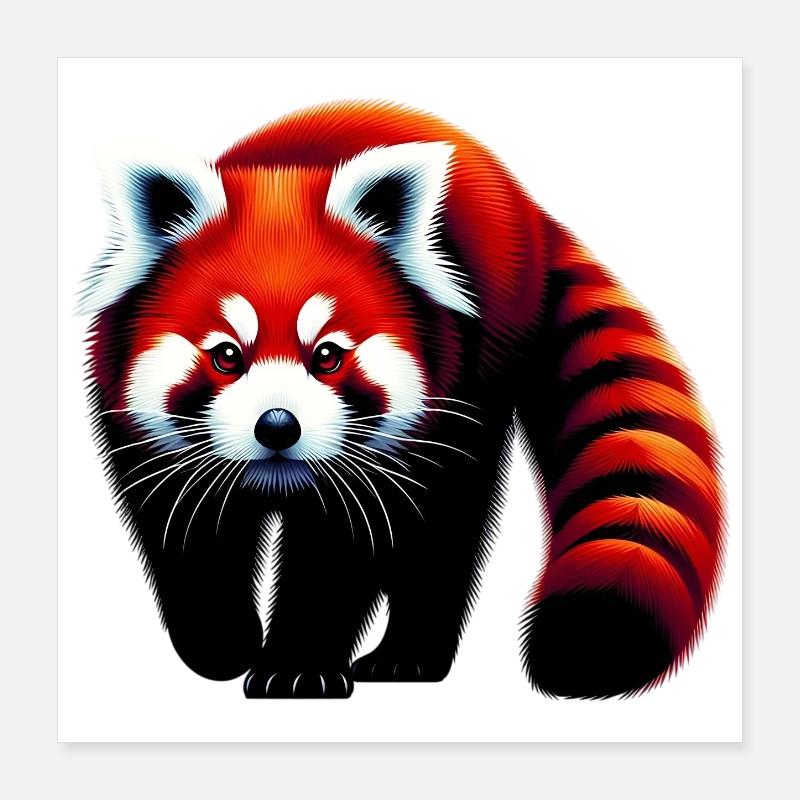 Rød panda Poster 40x40 cm