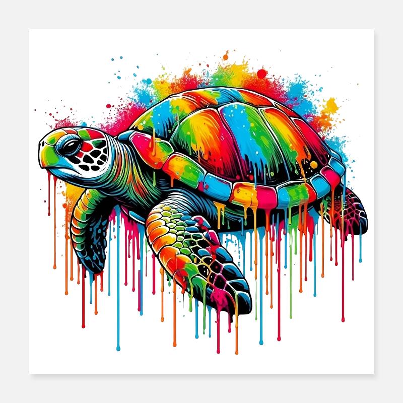 Turtle Poster 16" x 16" (40x40 cm)