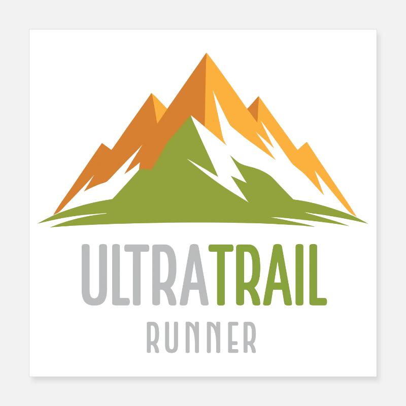 Coureur UltraTrail Poster 40 x 40 cm