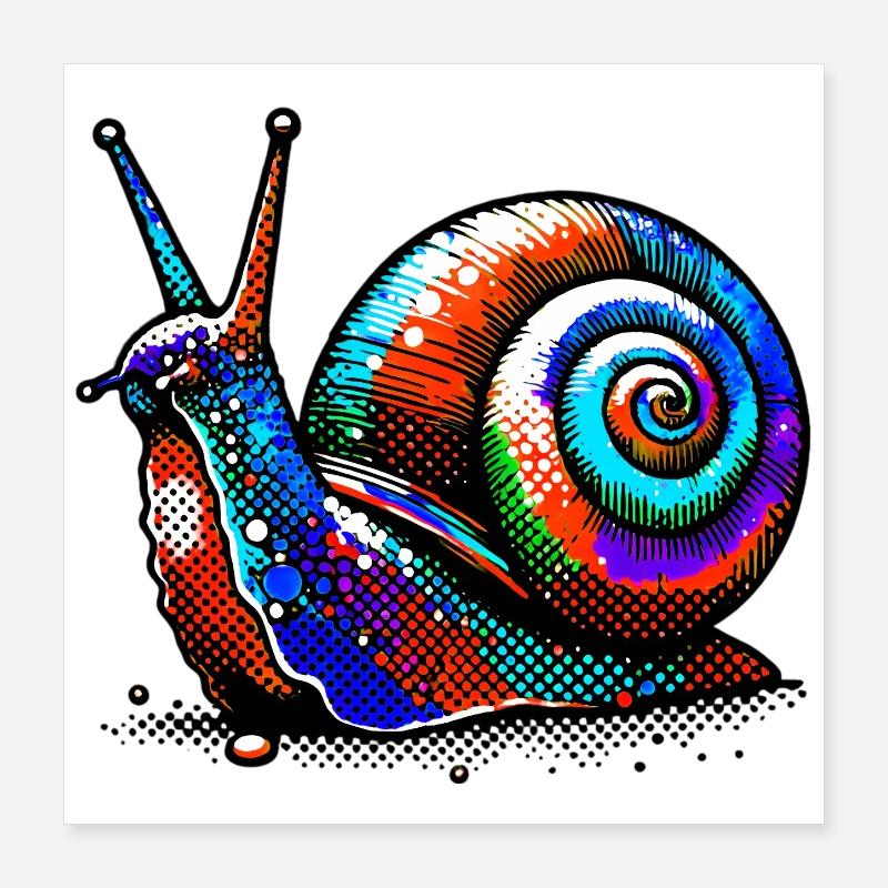 Snail Poster 16" x 16" (40x40 cm)