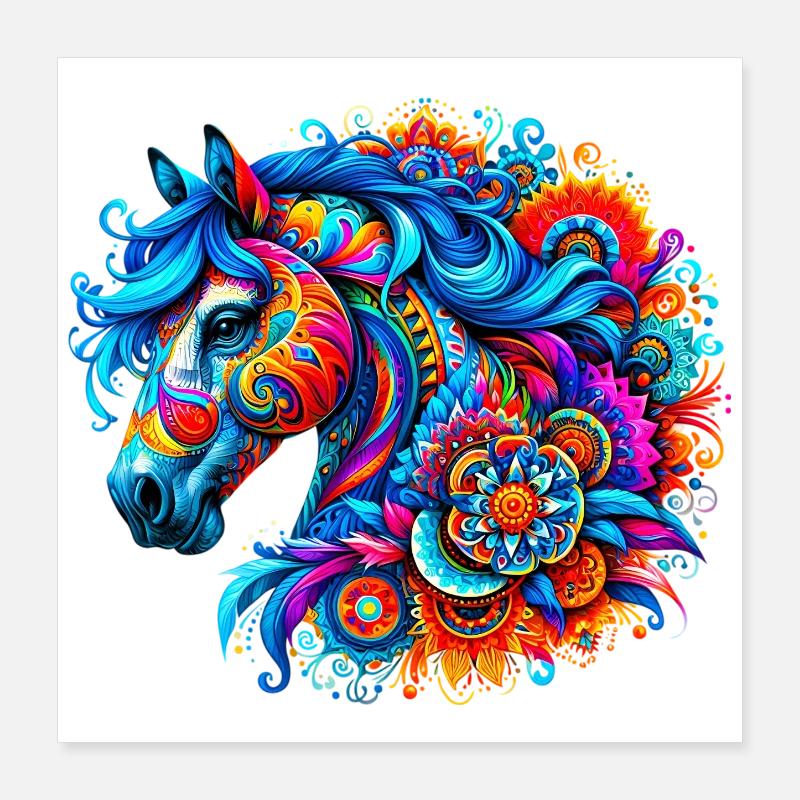Cheval Poster 40 x 40 cm