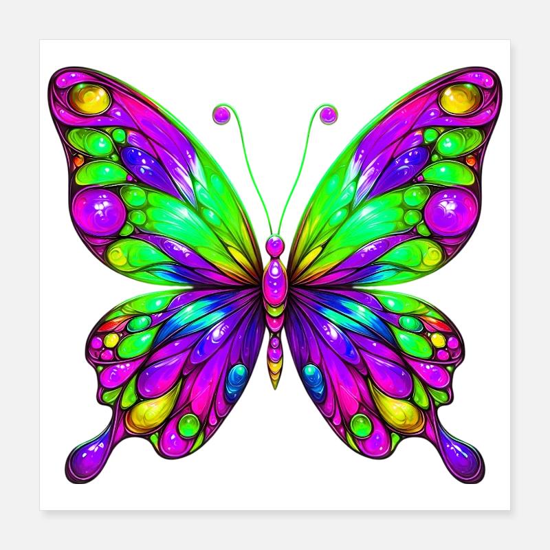 Butterfly Poster 16" x 16" (40x40 cm)
