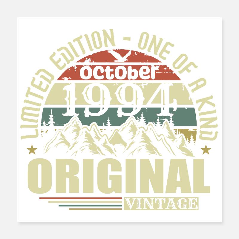 october 1994 - 31st birthday gift october Poster 16" x 16" (40x40 cm)