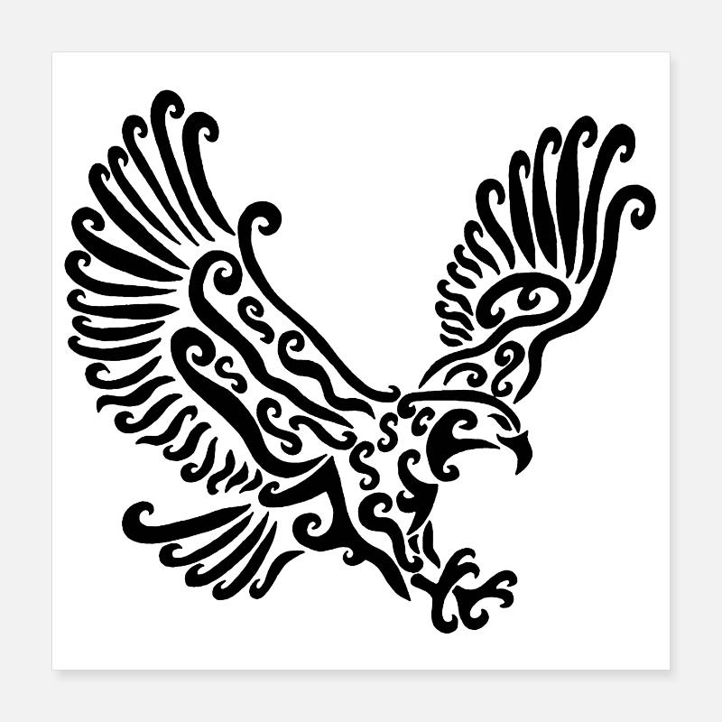 Aigle noir Poster 40 x 40 cm