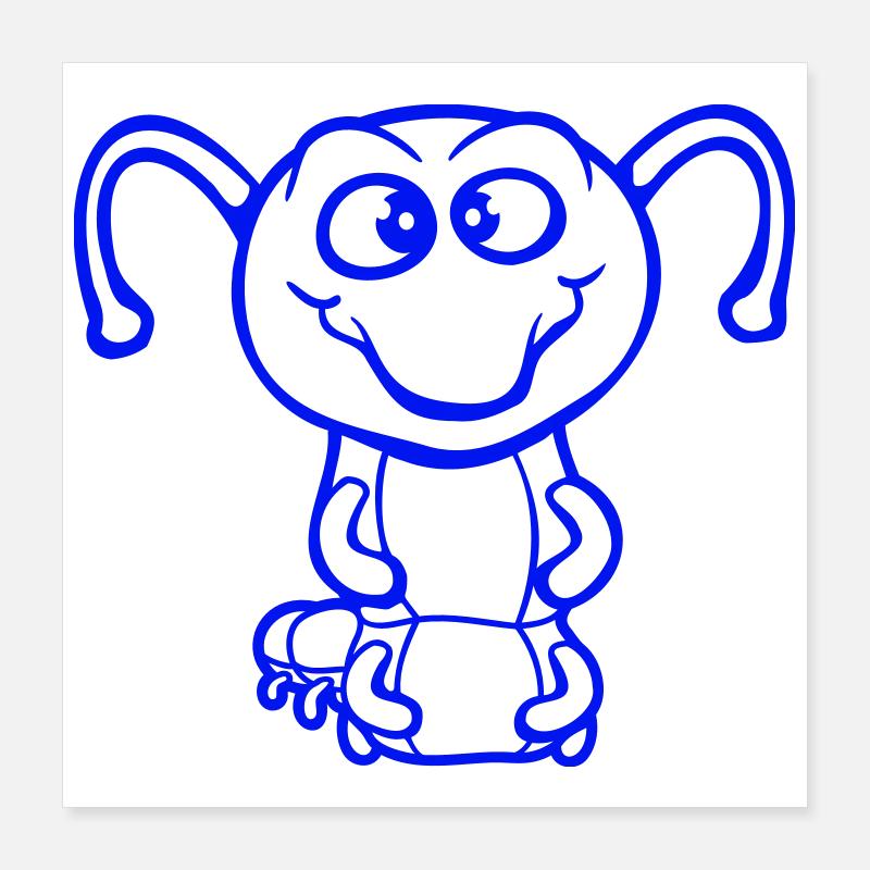 Chenille douce douce petits sourires amicale heureuse Poster 40 x 40 cm