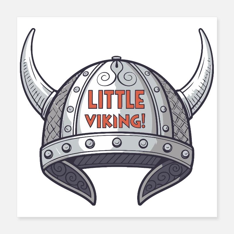 Kleiner Wikingerhelm Poster 40x40 cm