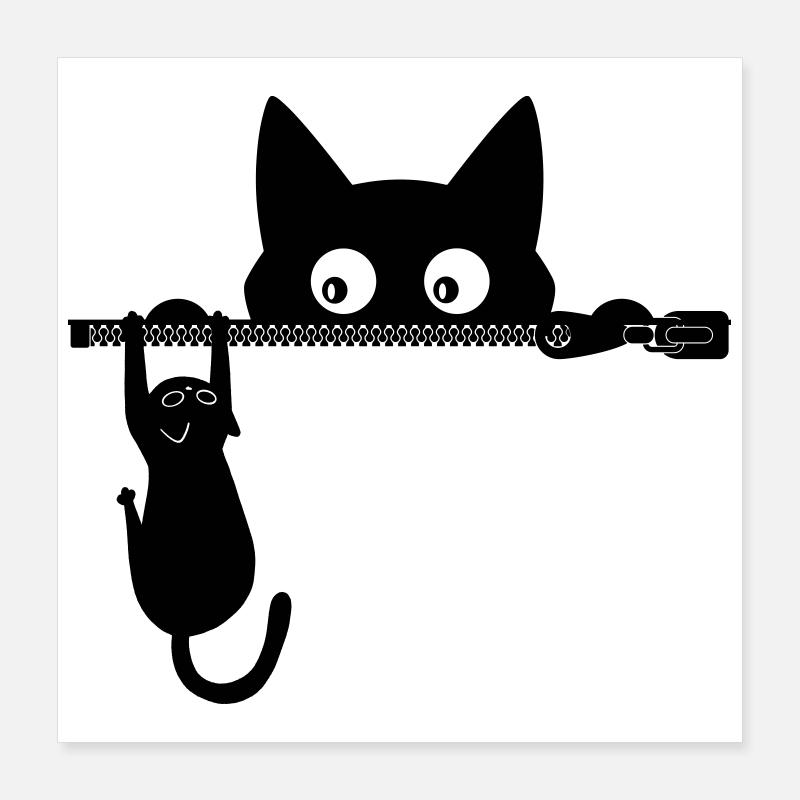 Kitty the cat - cat lover gift Poster 16" x 16" (40x40 cm)
