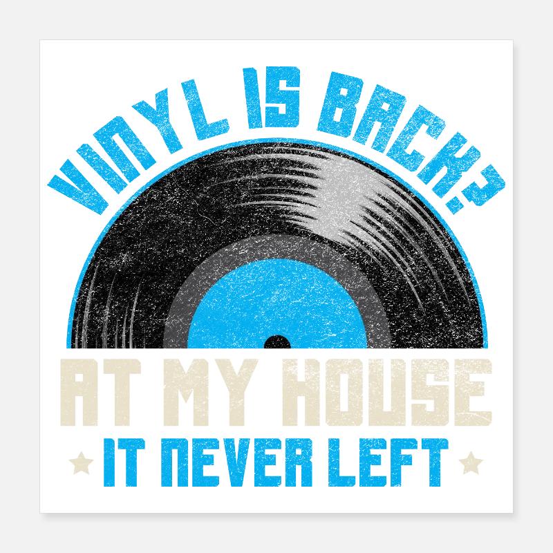 Le vinyle est de retour chez ma maison Devis Design Poster 40 x 40 cm