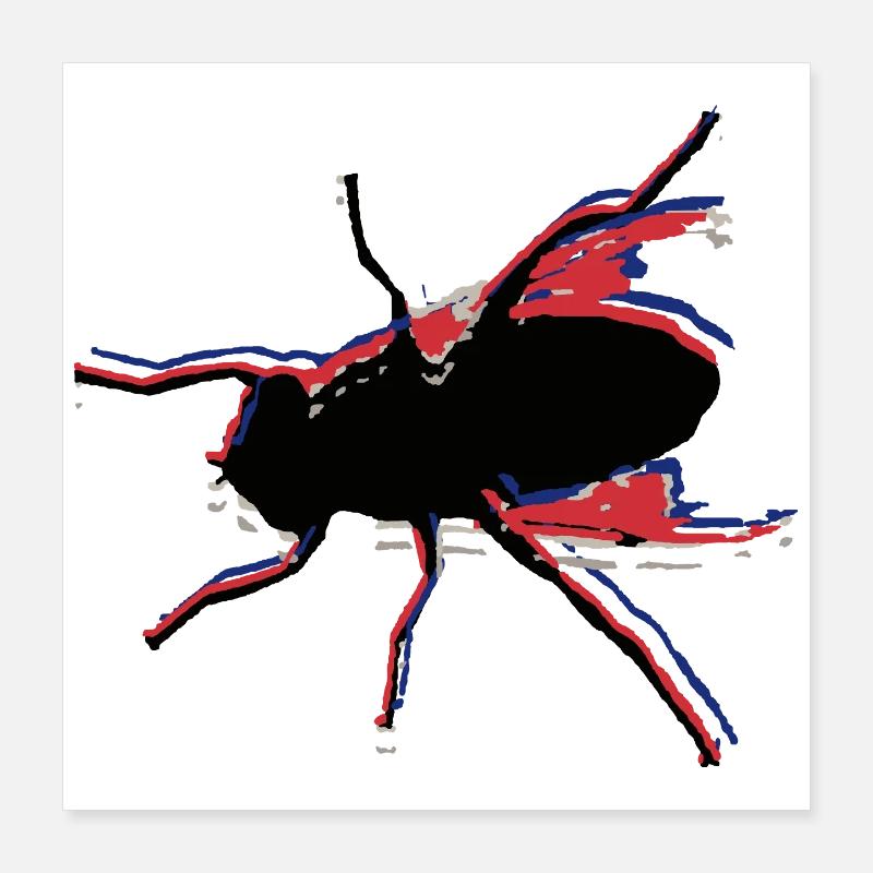 Pêche à la mouche n° 5 Poster 40 x 40 cm