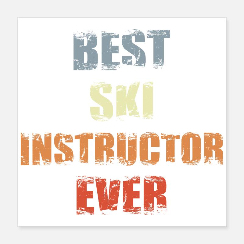 Skitrainer Poster 40x40 cm