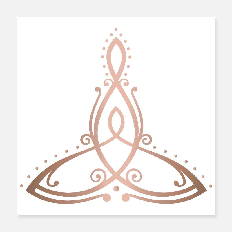 Symbole de la maternité celtique Mère avec enfant Poster 40 x 40 cm