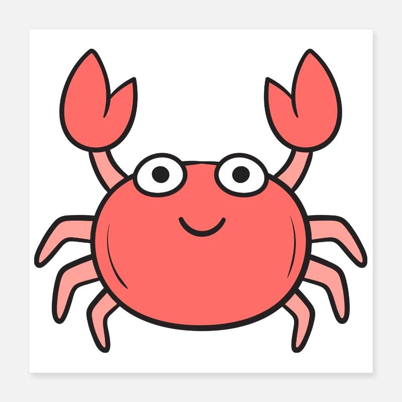 Krebs Krabbe Poster 40x40 cm