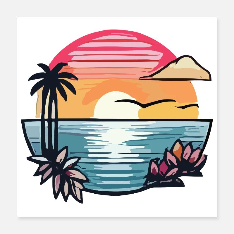 Sommerzeit Poster 40x40 cm