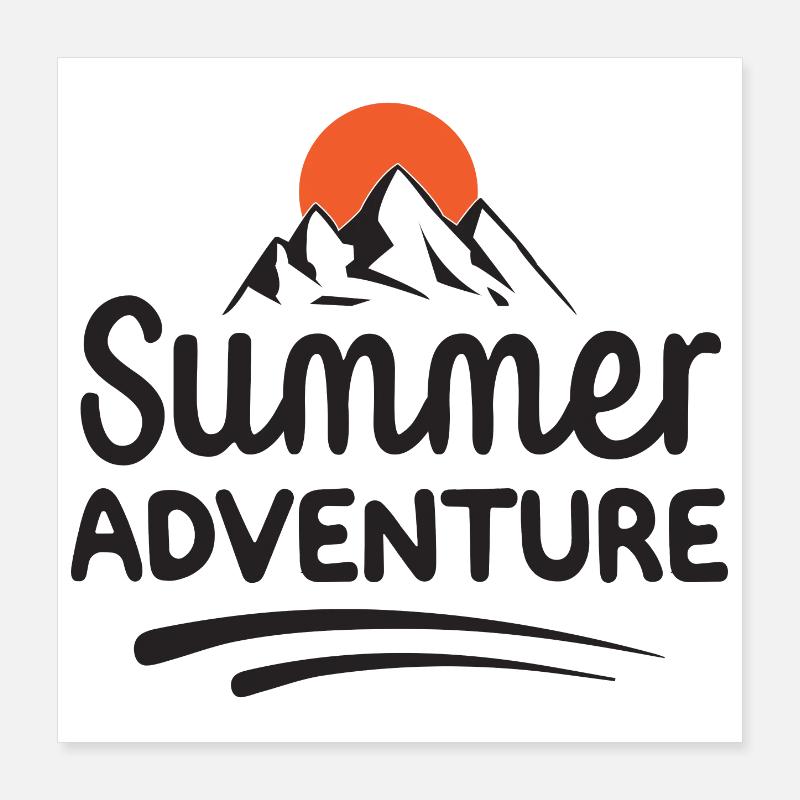 Sommer-Abenteuer Poster 40x40 cm