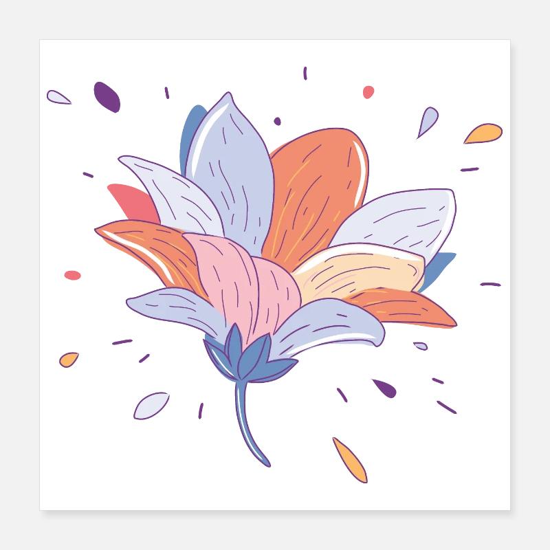 Sommerblume Poster 40x40 cm