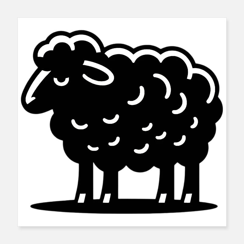 Mouton noir Poster 40 x 40 cm