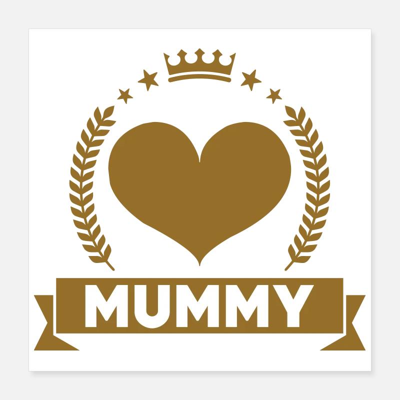 Maman d'Amour - Muttertag Poster 40x40 cm