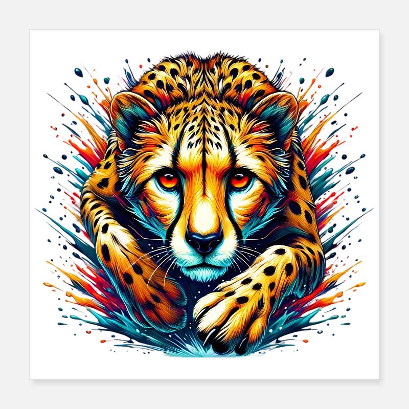 Guépard Poster 40 x 40 cm