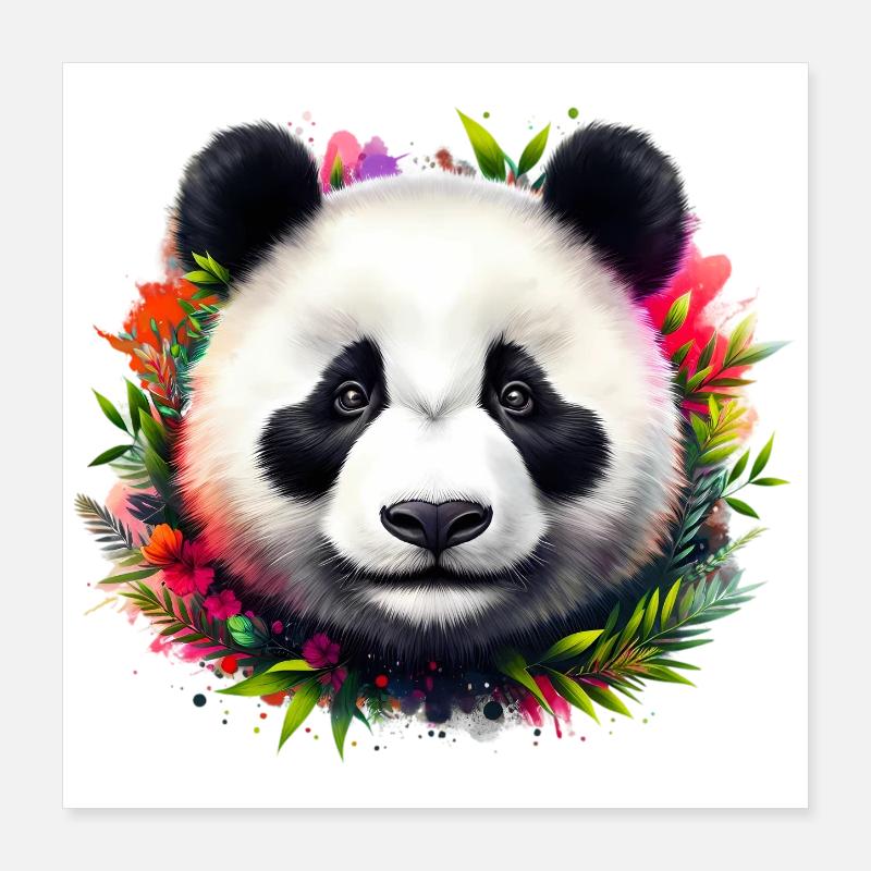 Panda Poster 40 x 40 cm
