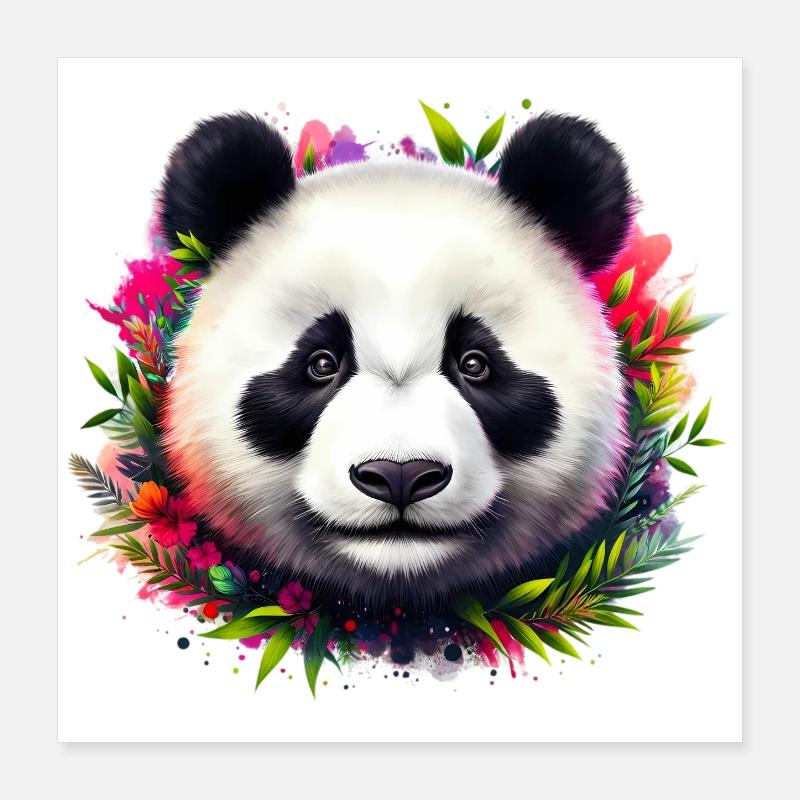 Panda Poster 40 x 40 cm