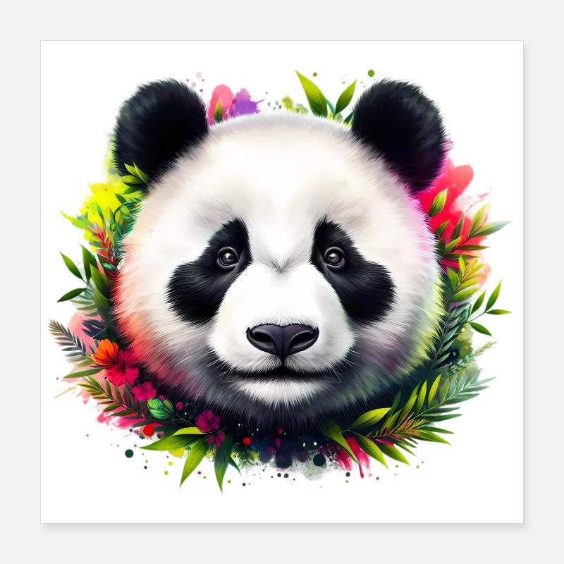 Panda Poster 40x40 cm