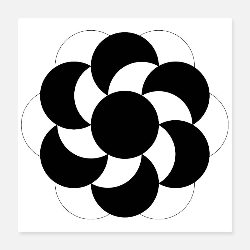 Crop Circle Fleur Céleste Poster 40 x 40 cm
