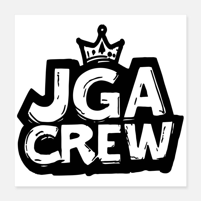 Bachelor Crew Bachelor Party Poster 16" x 16" (40x40 cm)