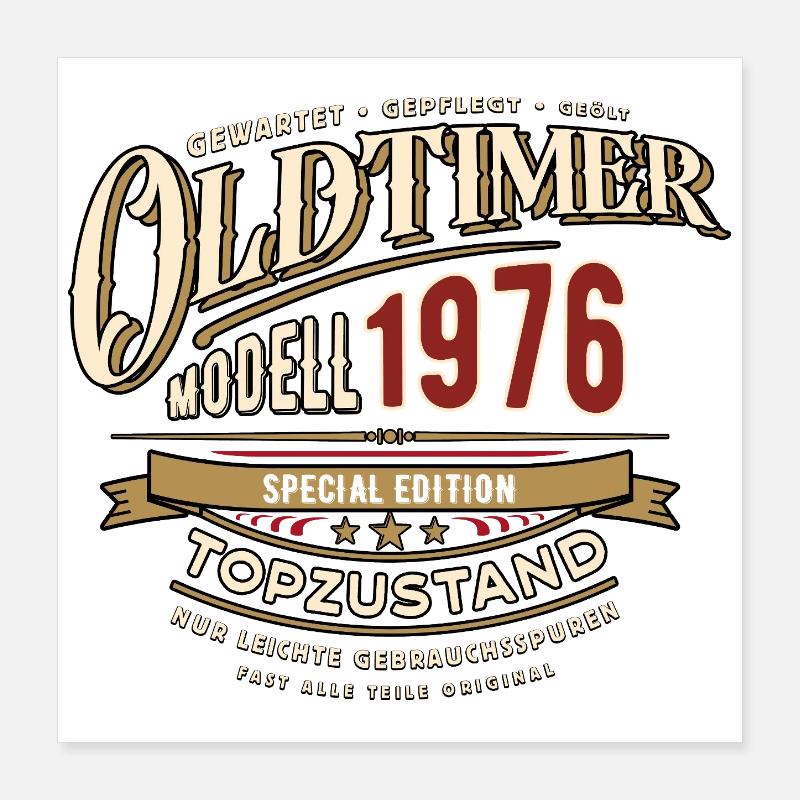 Oldtimer Modell 1976 | Geburtstag Geschenk Poster 40x40 cm