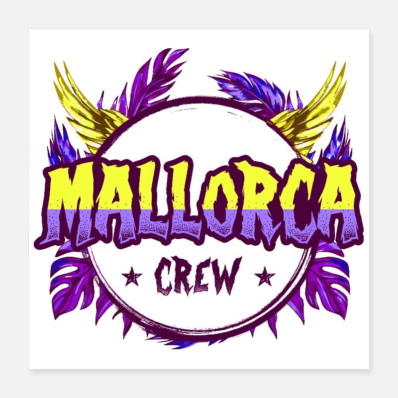Mallorca Crew Bunt Poster 40x40 cm