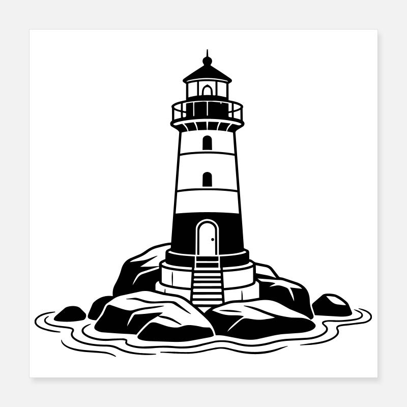 phare Poster 40 x 40 cm
