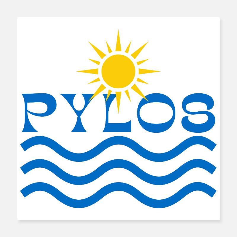 Ondes solaires de Pylos Poster 40 x 40 cm