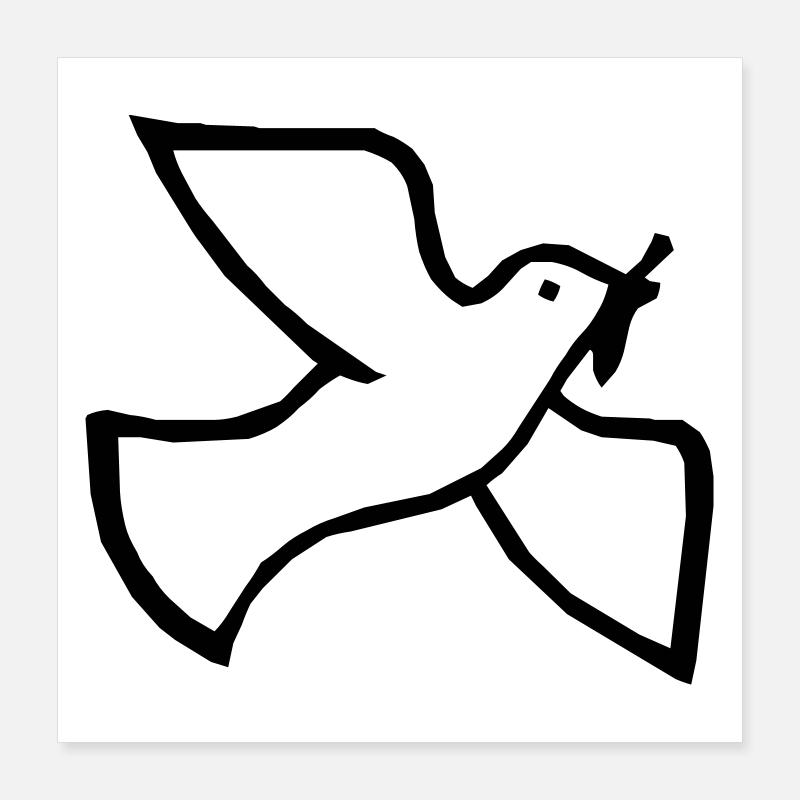 Friedenstaube Poster 40x40 cm