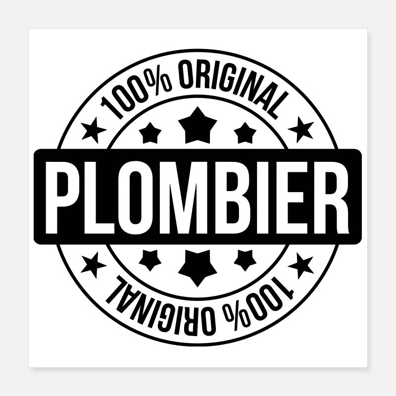 Plombier Poster 40 x 40 cm