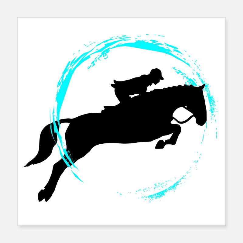 équitation Poster 40 x 40 cm