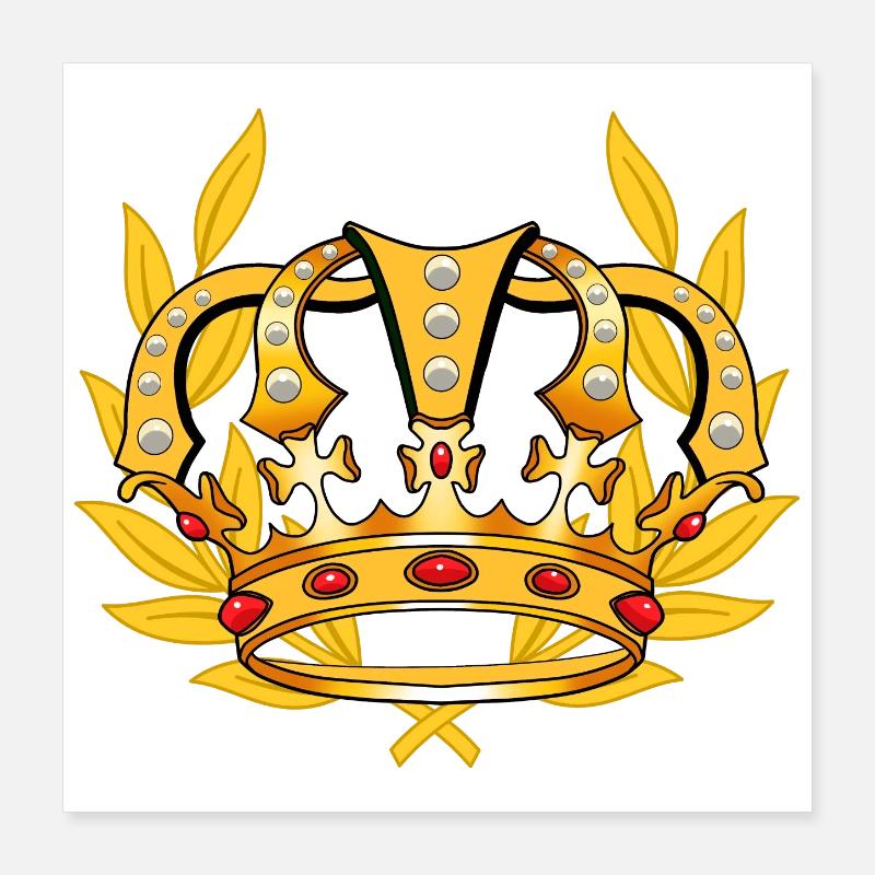 Crown King Majesty Royal Prince Poster 16" x 16" (40x40 cm)