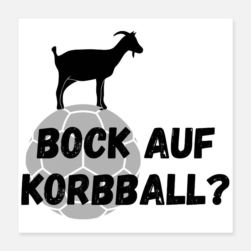 Bock auf Korbball Poster 40x40 cm