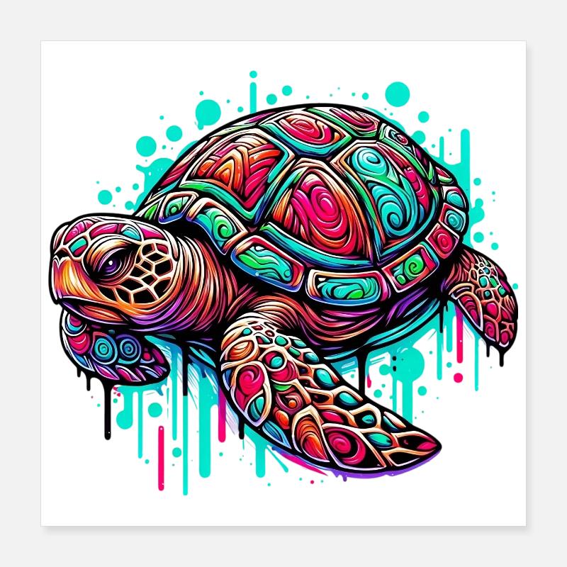 Schildkröte Poster 40x40 cm