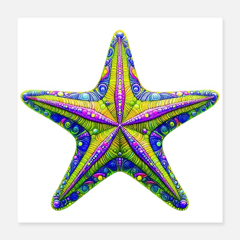 Seestern Poster 40x40 cm