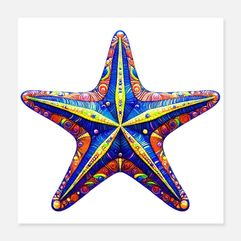 Étoile de mer Poster 40 x 40 cm