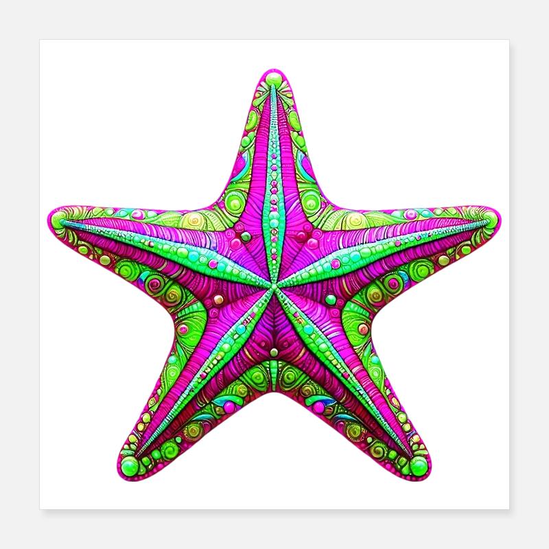 Starfish Poster 16" x 16" (40x40 cm)