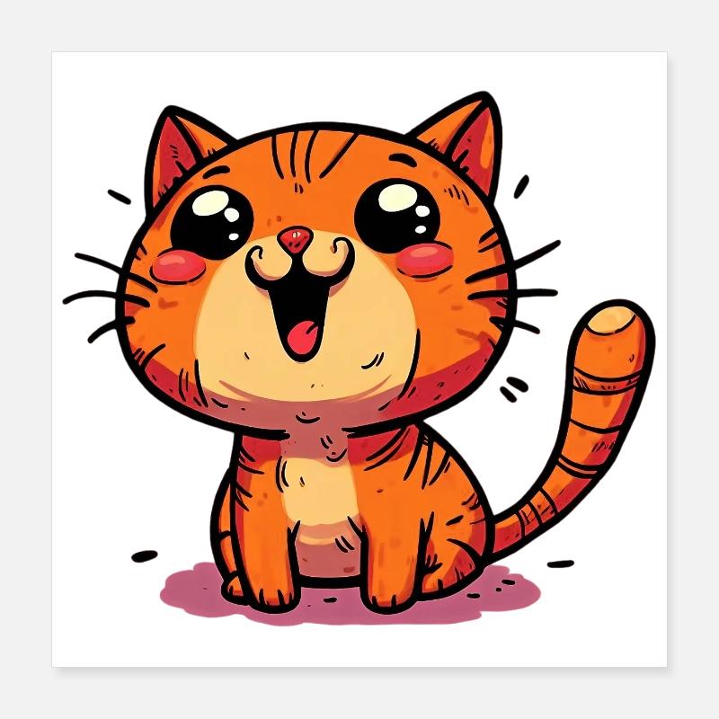 Chat Poster 40 x 40 cm
