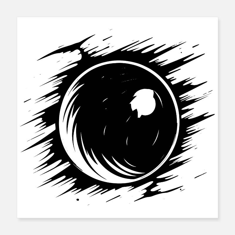 Sketch bowling ball Poster 16" x 16" (40x40 cm)