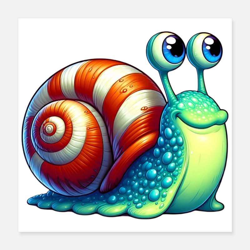 Escargot Poster 40 x 40 cm