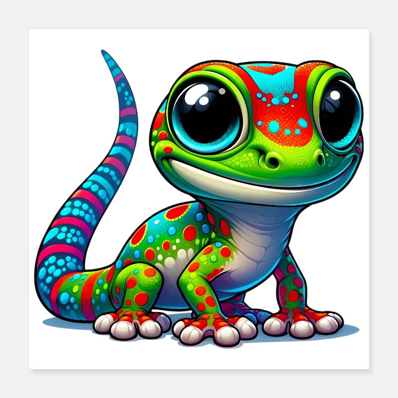 Gecko Poster 40x40 cm