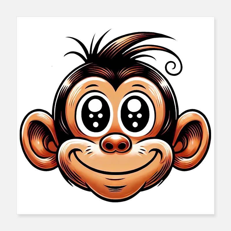 Singe Poster 40 x 40 cm