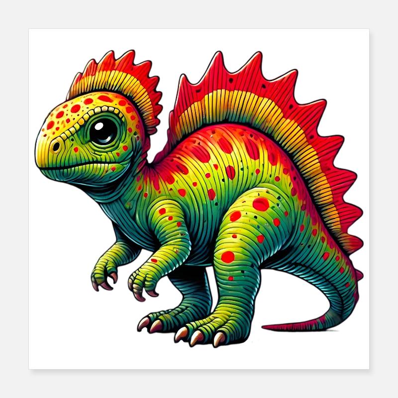 Dinosaure Poster 40 x 40 cm