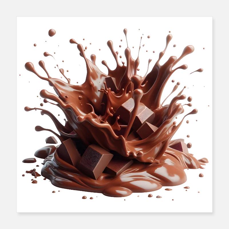 Éruption chocolatée Poster 40 x 40 cm