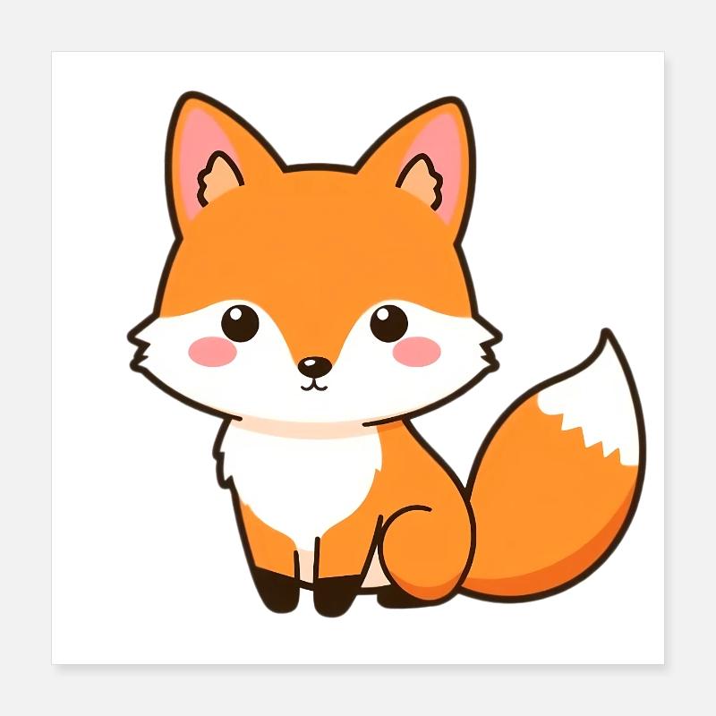 Fuchs Poster 40x40 cm