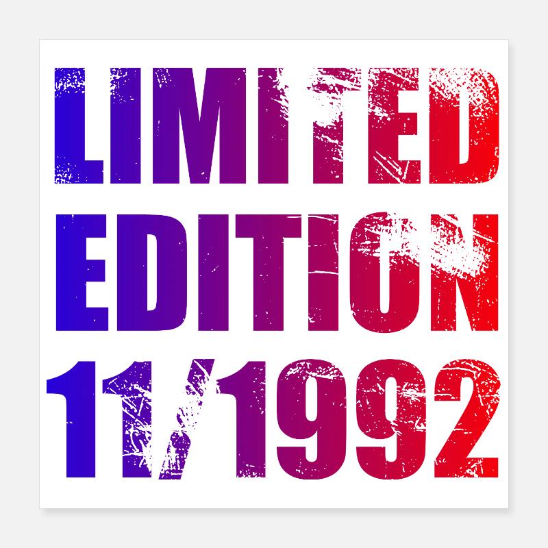 33e anniversaire Edition Limitée 11/1992 Poster 40 x 40 cm