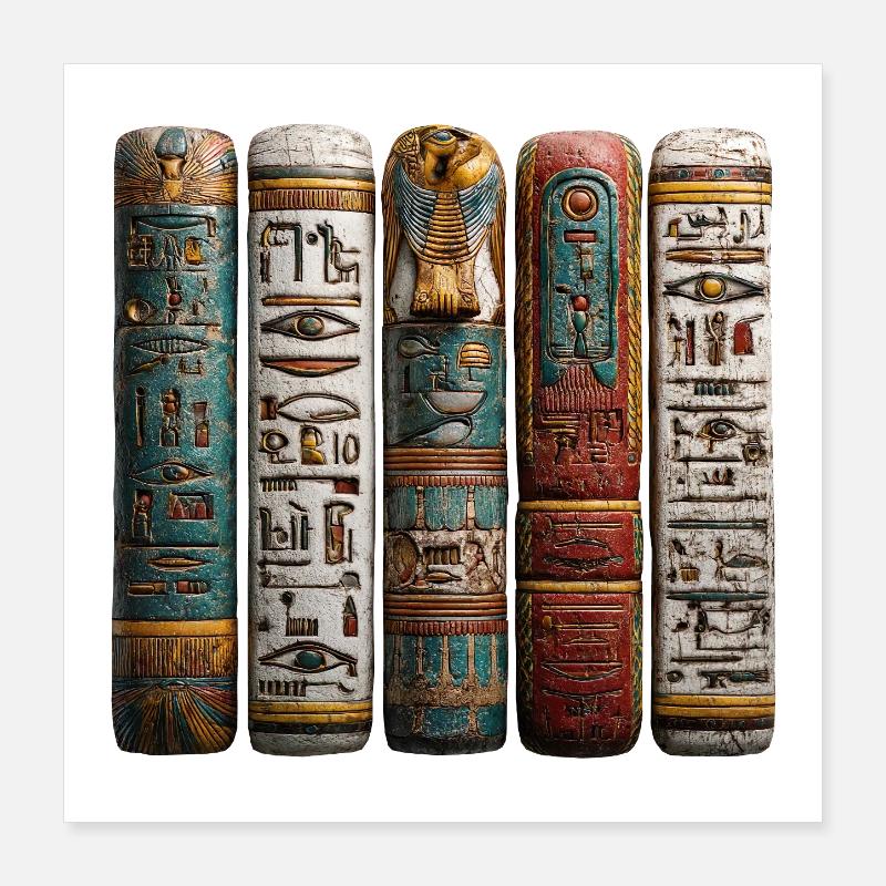 Reading hieroglyphic stelae is a science Poster 16" x 16" (40x40 cm)